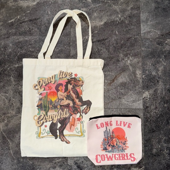 unbranded Handbags - Long Live Cowgirls Canvas Bag And Mini Bag NWOT
